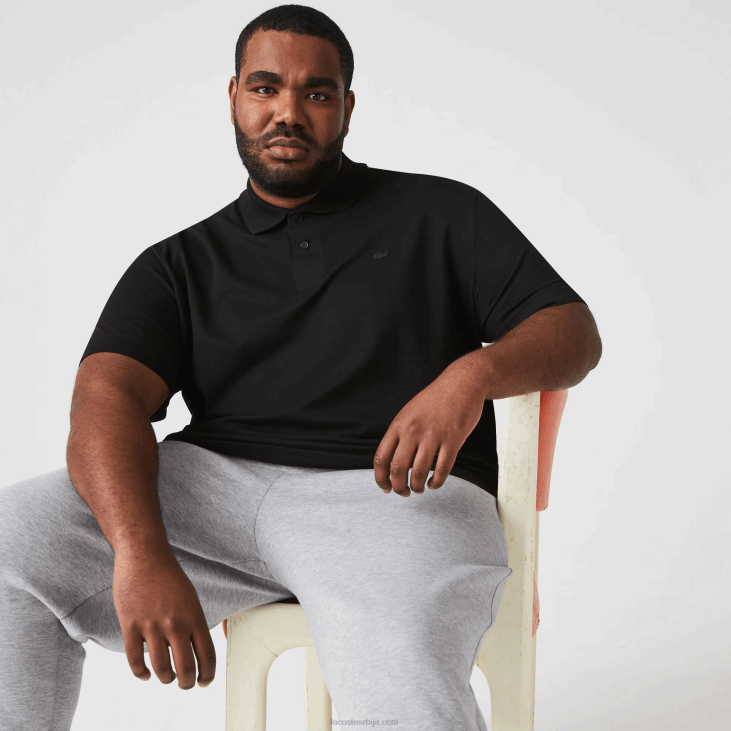 мушкарци активно кретање прозрачно памучно пике поло 8688173 црна 031 Lacoste