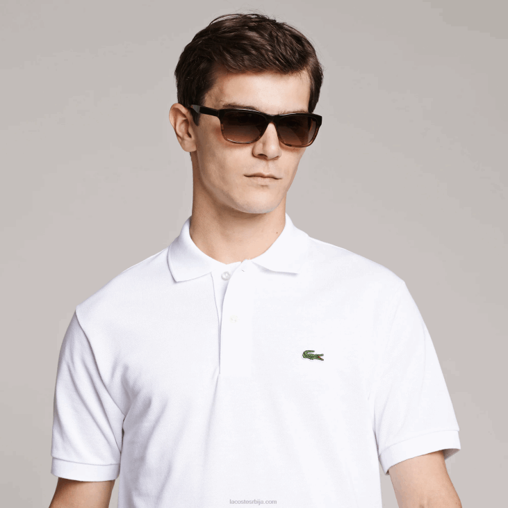 мушкарци памук петит пикуе поло - плус сизе - висок 8688187 бела 001 Lacoste