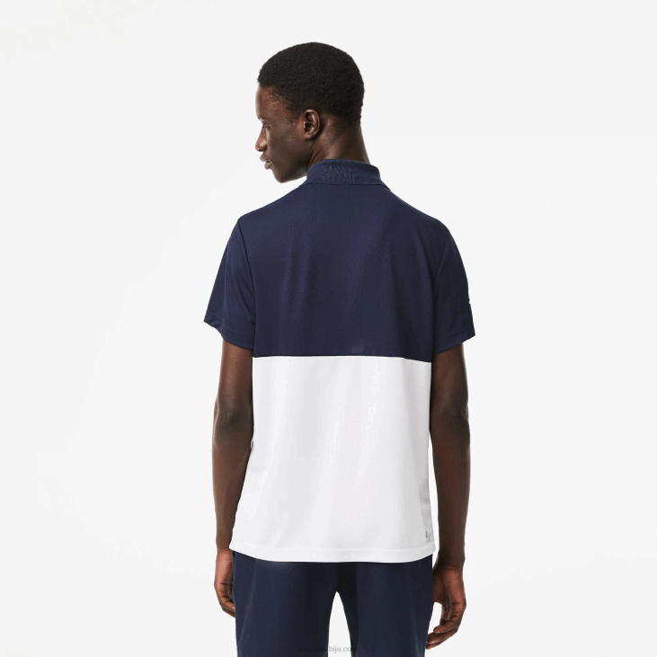 мушкарци спорт Мајами опен едитион поло са пругама 8688238 плаво зелено бело т3и Lacoste