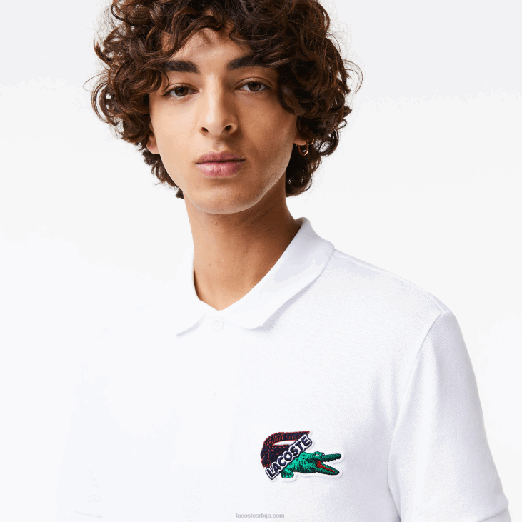 мушкарци пике поло од органског памука 8688575 бела 001 Lacoste