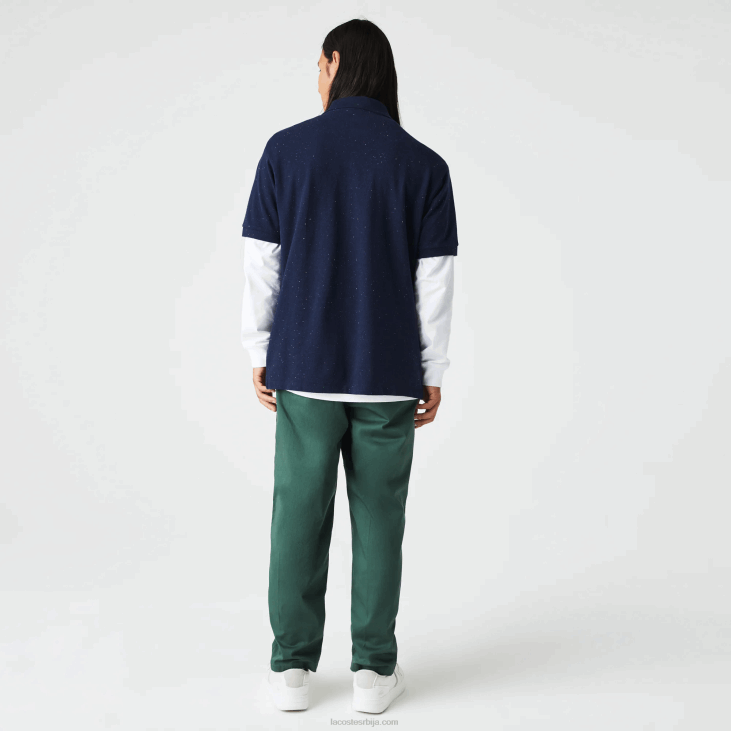 мушкарци памучни пике поло класичног кроја са шарама 8688591 тамноплава 7цг Lacoste