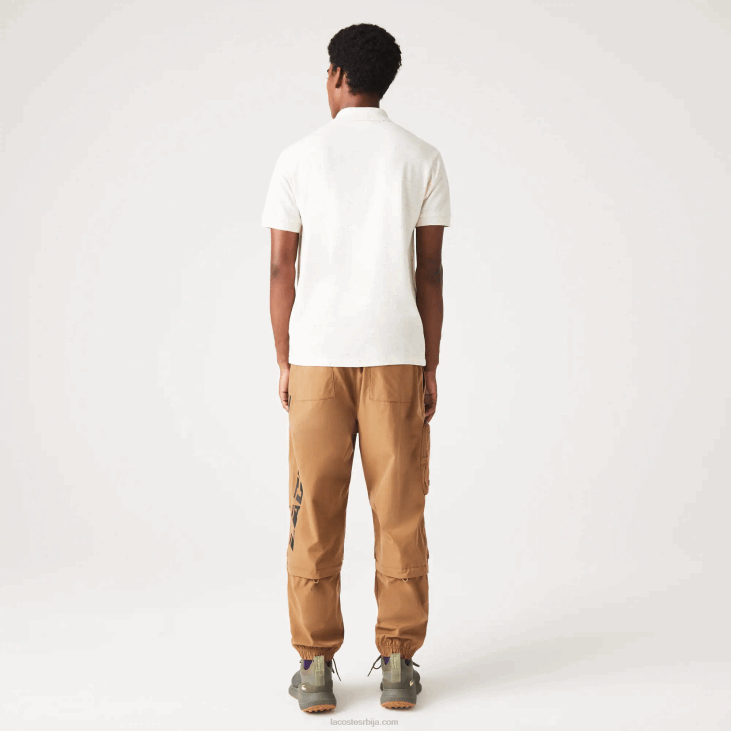 мушкарци памучни пике поло класичног кроја са шарама 8688592 беж 74а Lacoste