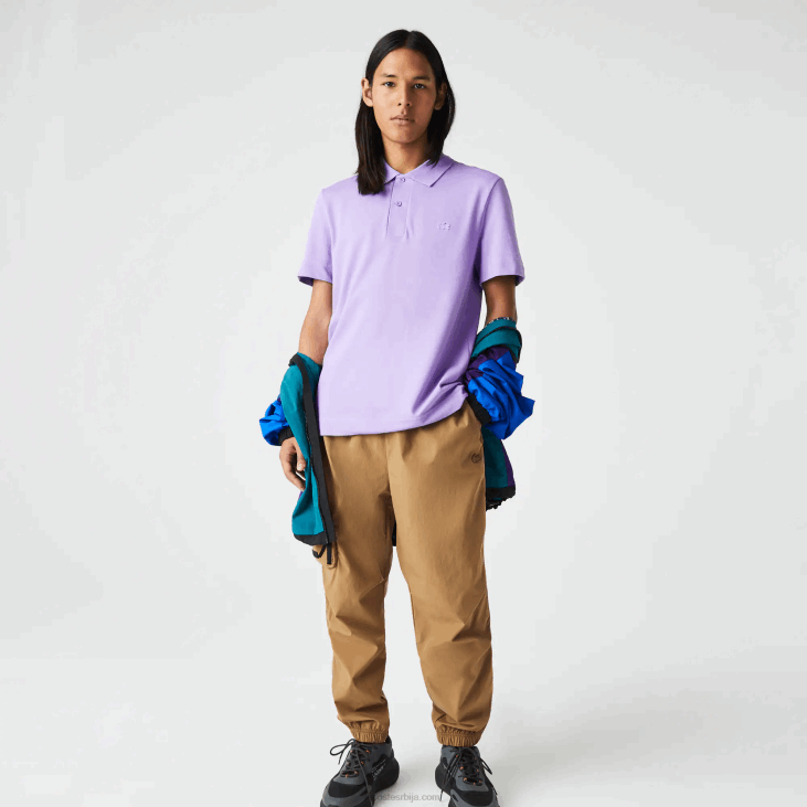 мушкарци активно кретање прозрачно памучно пике поло 8688602 пурпле гфу Lacoste