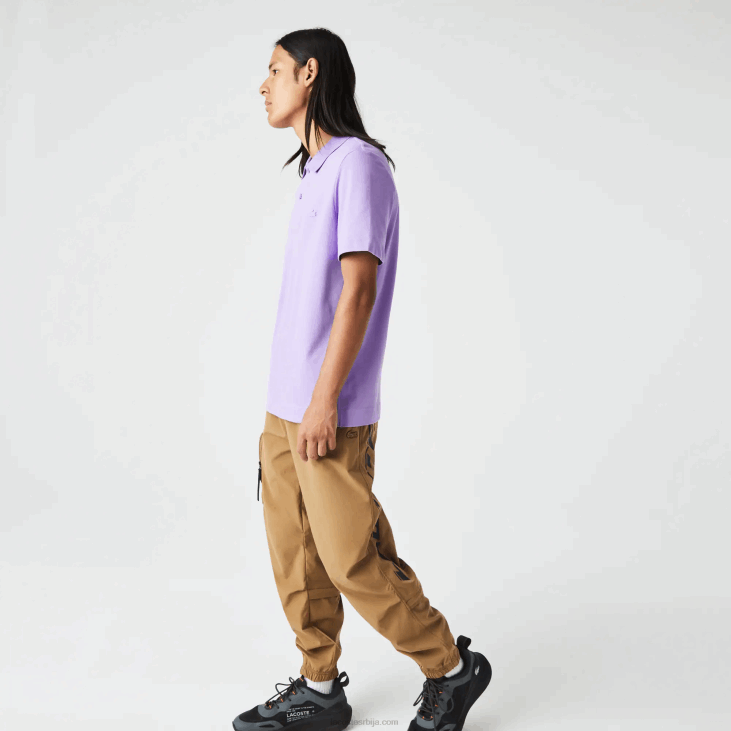 мушкарци активно кретање прозрачно памучно пике поло 8688602 пурпле гфу Lacoste