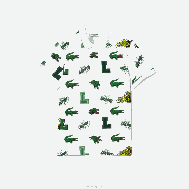 мушкарци Поло са крокодилским принтом регуларног кроја 8688630 бела сбх Lacoste