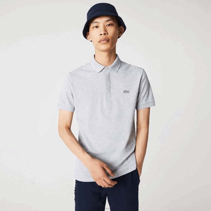 мушкарци смарт парис стретцх памучни пике поло 8688659 сиви кине цца Lacoste