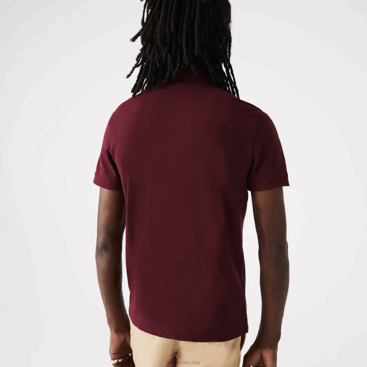 мушкарци смарт парис стретцх памучни пике поло 8688764 бордеаук скл Lacoste