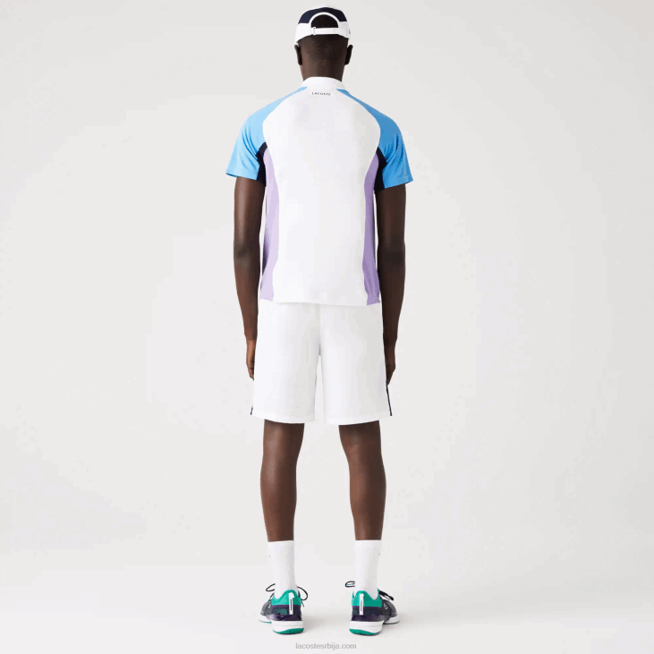 мушкарци спортски терморегулациони пике тенис поло 8688779 бела тамноплава љубичаста 6ху Lacoste