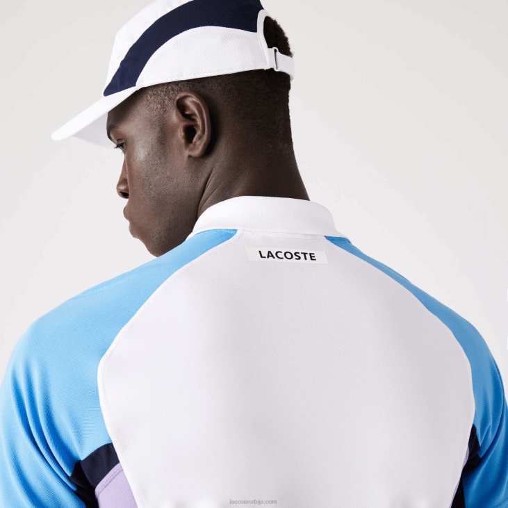 мушкарци спортски терморегулациони пике тенис поло 8688779 бела тамноплава љубичаста 6ху Lacoste