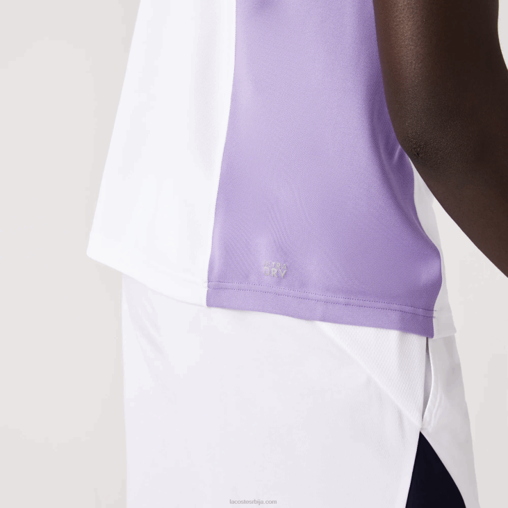 мушкарци спортски терморегулациони пике тенис поло 8688779 бела тамноплава љубичаста 6ху Lacoste