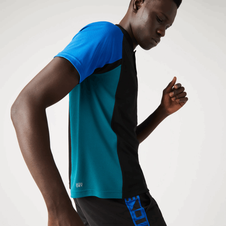 мушкарци спортски терморегулациони пике тенис поло 8688780 плава црна зелена и57 Lacoste