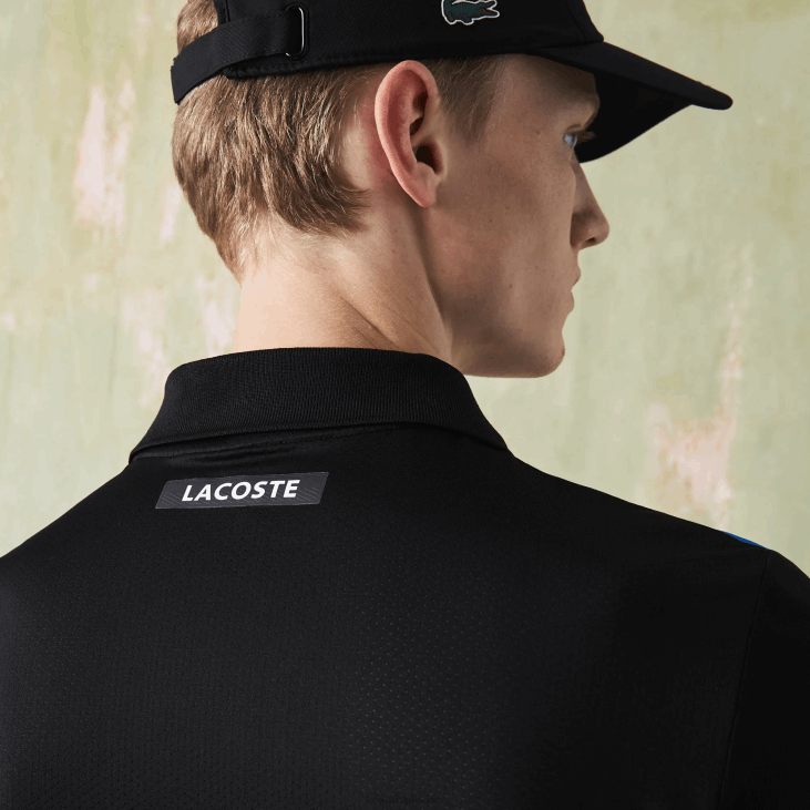 мушкарци спортски ултра-суви пике тенис поло 8688786 црно плаво бело 7ке Lacoste