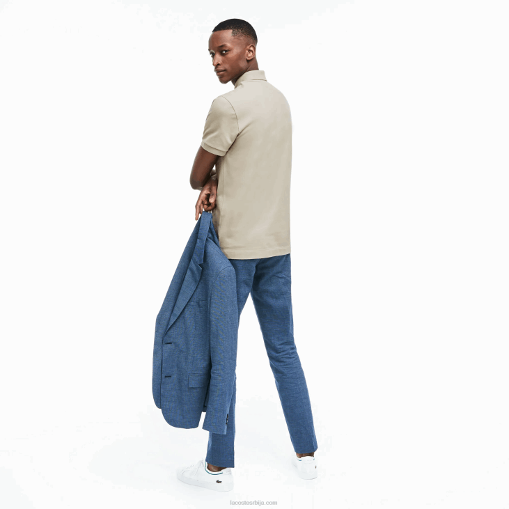 мушкарци смарт парис стретцх памучни пике поло 868879 беж ае0 Lacoste