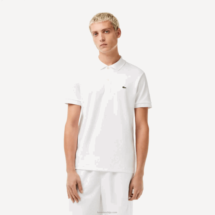 мушкарци регулар фит пима памук поло 8688802 бела 001 Lacoste