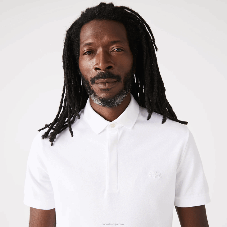 мушкарци смарт парис стретцх памучни пике поло 868880 бела 001 Lacoste