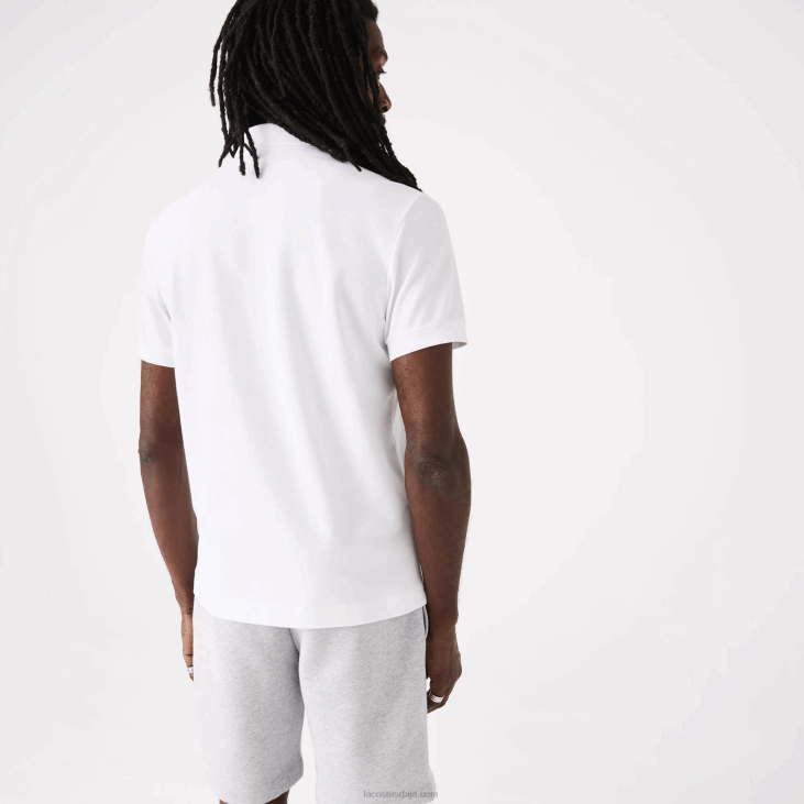 мушкарци смарт парис стретцх памучни пике поло 868880 бела 001 Lacoste