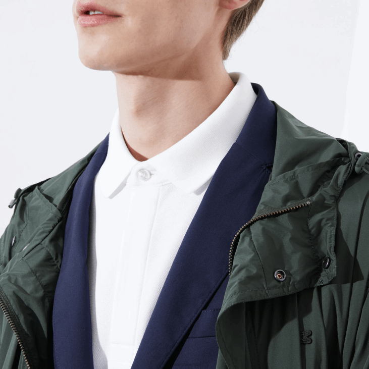 мушкарци смарт парис стретцх памучни пике поло 868880 бела 001 Lacoste