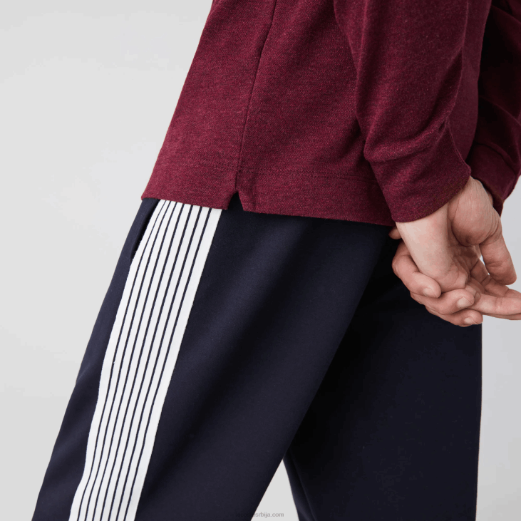 мушкарци смарт парис дугих рукава растезљиви памучни пике поло 8688810 бордеаук скл Lacoste