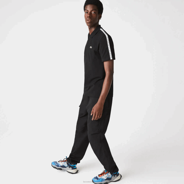 мушкарци ултра-лагани памучни поло са словима 8688816 црна 031 Lacoste