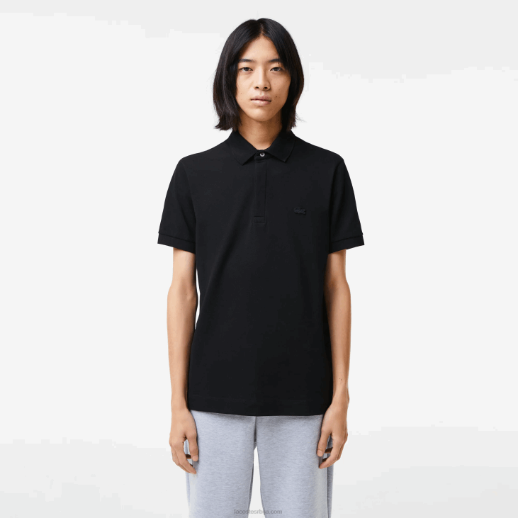 мушкарци смарт парис стретцх памучни пике поло 868881 црна 031 Lacoste