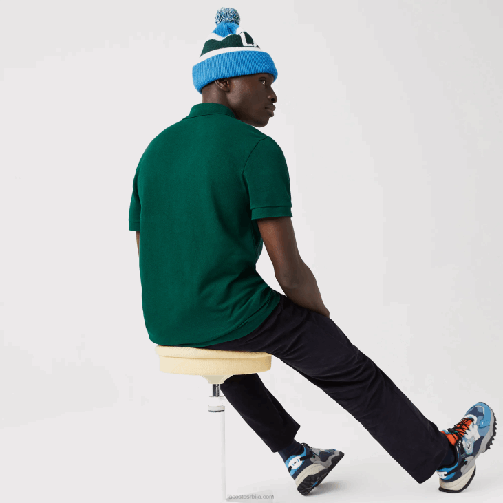 мушкарци поло мајица од органског памука обичне крокодиле 8688843 зелена 3м2 Lacoste