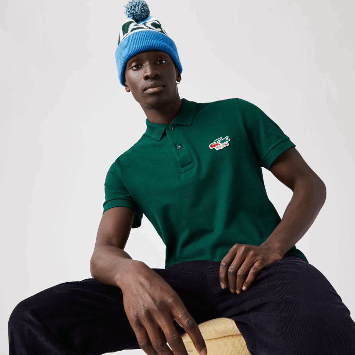 мушкарци поло мајица од органског памука обичне крокодиле 8688843 зелена 3м2 Lacoste