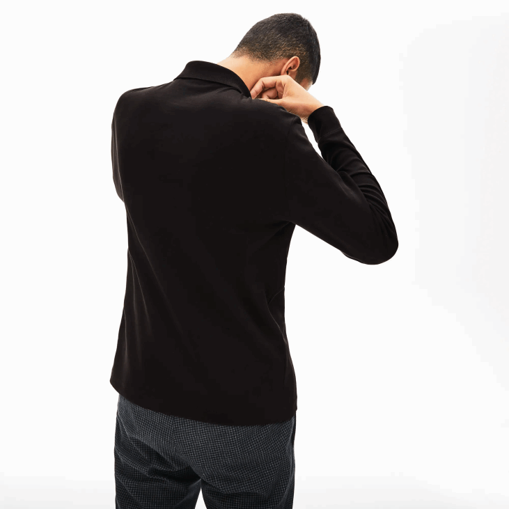 мушкарци памучна поло дугих рукава регуларног кроја 8688858 црна 031 Lacoste