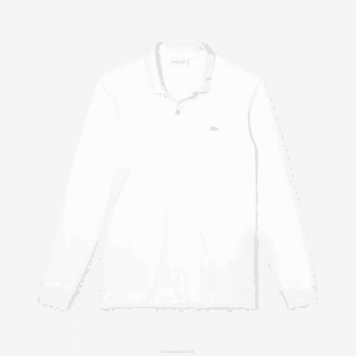 мушкарци памучна поло дугих рукава регуларног кроја 8688859 бела 001 Lacoste