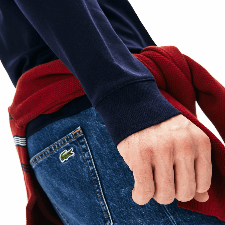 мушкарци памучна поло дугих рукава регуларног кроја 8688860 тамноплава 166 Lacoste