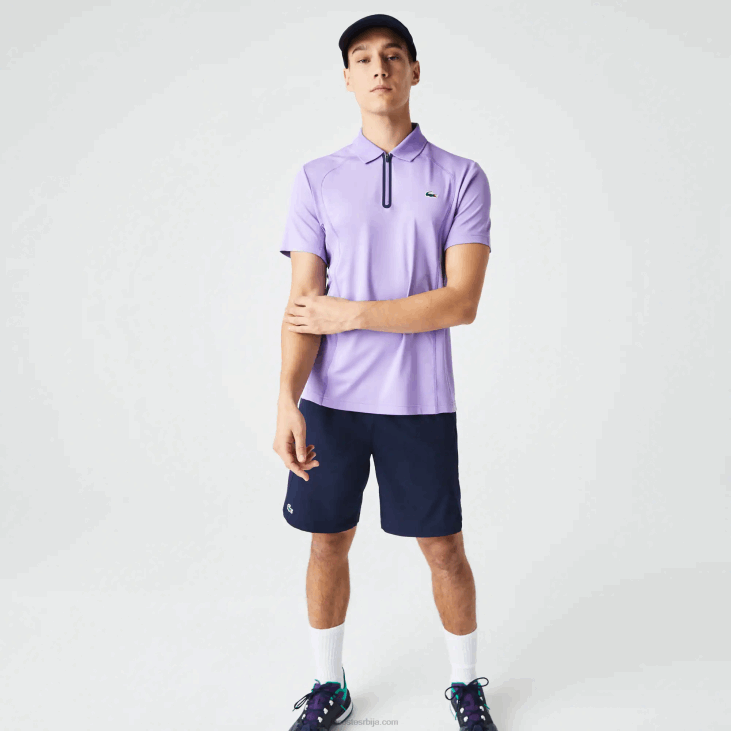 мушкарци спортски термо-регулациони ултра-суви пике тенис поло 8688869 љубичаста тамноплава 6гп Lacoste