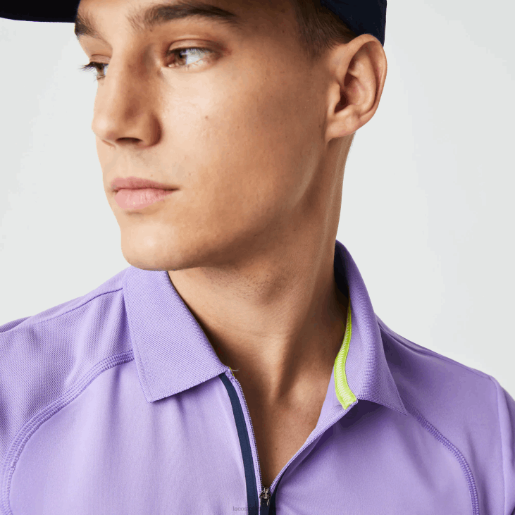 мушкарци спортски термо-регулациони ултра-суви пике тенис поло 8688869 љубичаста тамноплава 6гп Lacoste