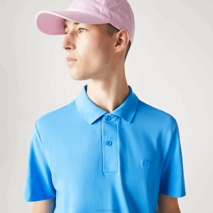 мушкарци активно кретање прозрачно памучно пике поло 8688898 плава 4ка Lacoste