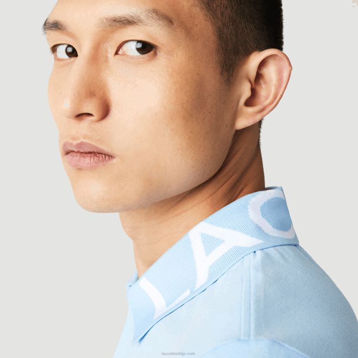 мушкарци лагани пике поло са натписом слим фит 8688900 блуе хбп Lacoste