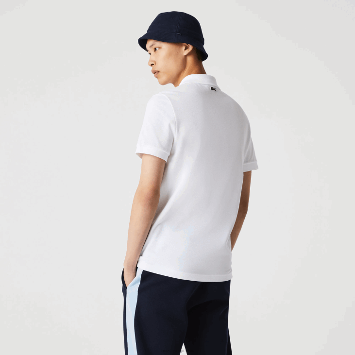 мушкарци беџ памук пикуе регулар фит поло 8688913 бела 001 Lacoste