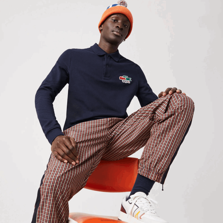 мушкарци поло мајица од органског памука регуларног кроја 8688917 тамноплава 166 Lacoste