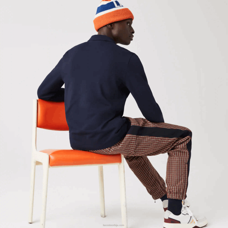 мушкарци поло мајица од органског памука регуларног кроја 8688917 тамноплава 166 Lacoste