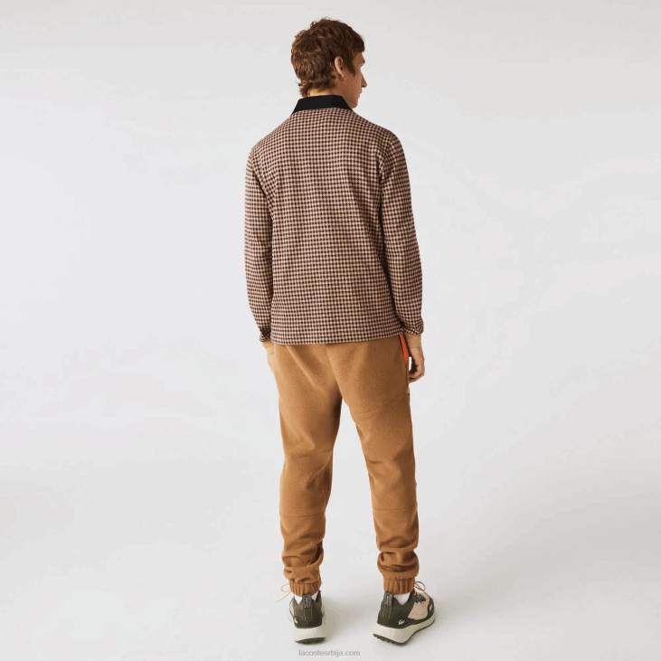 мушкарци тартан поло опуштеног кроја 8688924 беж тамноплава бордо в40 Lacoste