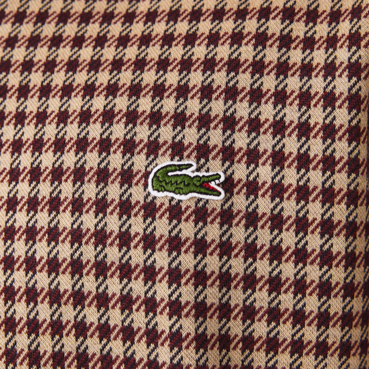 мушкарци тартан поло опуштеног кроја 8688924 беж тамноплава бордо в40 Lacoste
