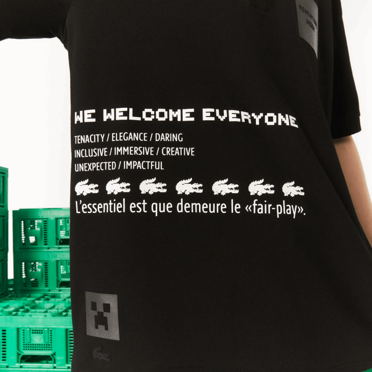 мушкарци ливе к минецрафт поло опуштени органски памук 8688938 црна 031 Lacoste