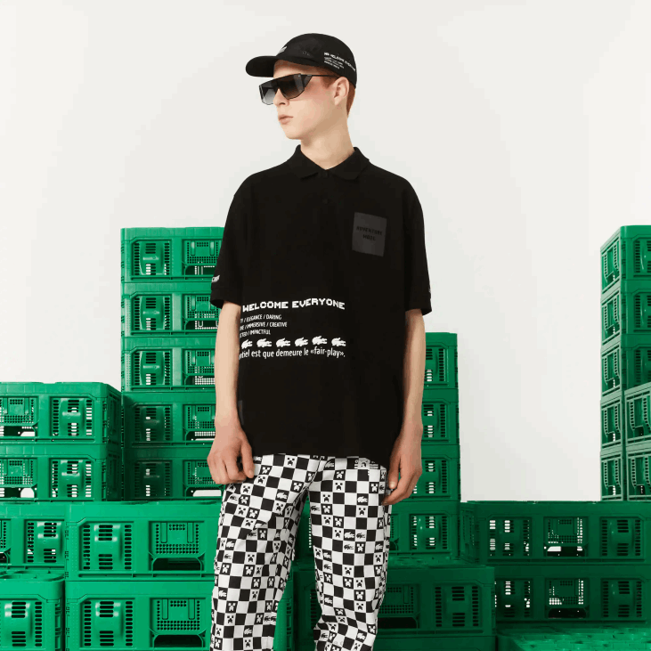 мушкарци ливе к минецрафт поло опуштени органски памук 8688938 црна 031 Lacoste