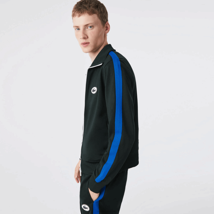 мушкарци дуксерица са рајсфершлусом стандардног кроја са високим изрезом 86881016 зелено изп Lacoste