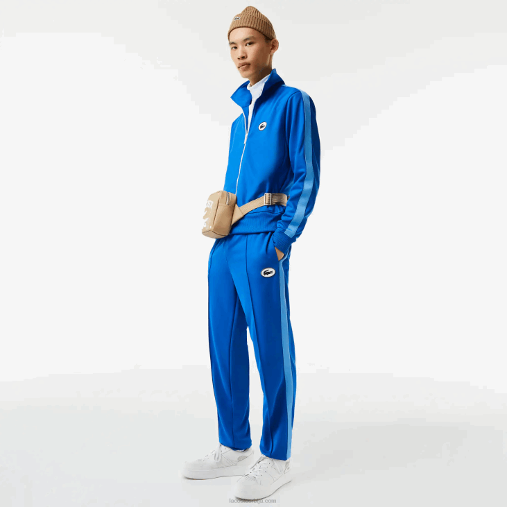 мушкарци дуксерица са рајсфершлусом стандардног кроја са високим изрезом 86881017 плава к1к Lacoste