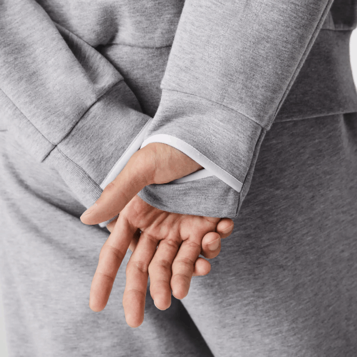 мушкарци Дукс од мешавине памука са високим изрезом 86881022 сиви кине цца Lacoste