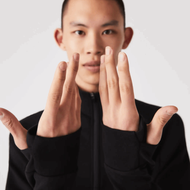 мушкарци Дукс од мешавине памука са високим изрезом 86881023 црна 031 Lacoste