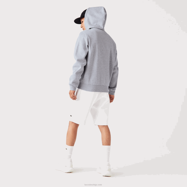 мушкарци дуксерица са рајсфершлусом са џеповима кенгура 86881039 сиви кине цца Lacoste