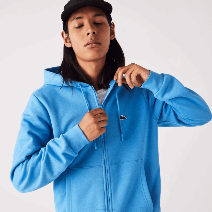 мушкарци дуксерица са рајсфершлусом са џеповима кенгура 86881047 плава 4ка Lacoste