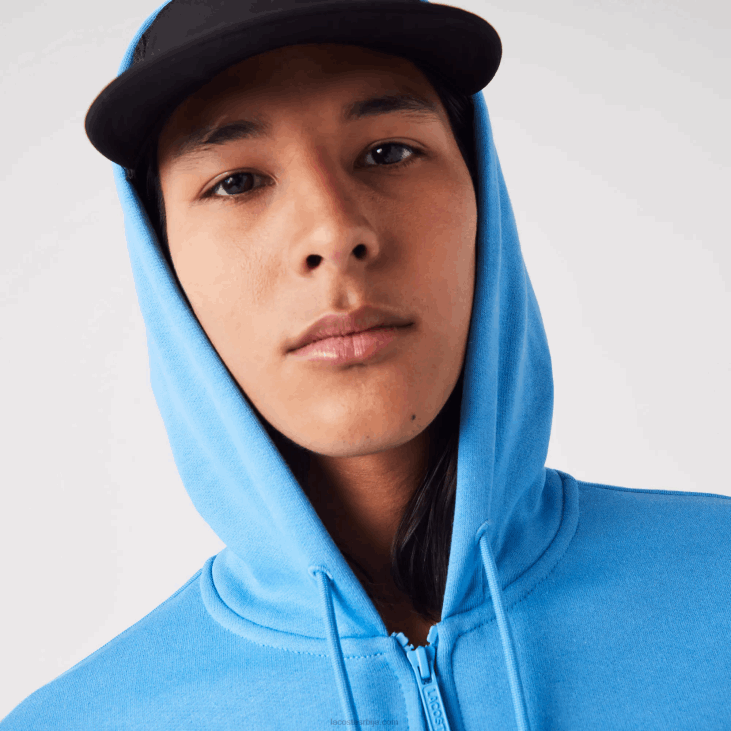 мушкарци дуксерица са рајсфершлусом са џеповима кенгура 86881047 плава 4ка Lacoste