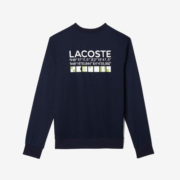 мушкарци тениски дукс са спортским принтом 86881055 тамноплава 166 Lacoste