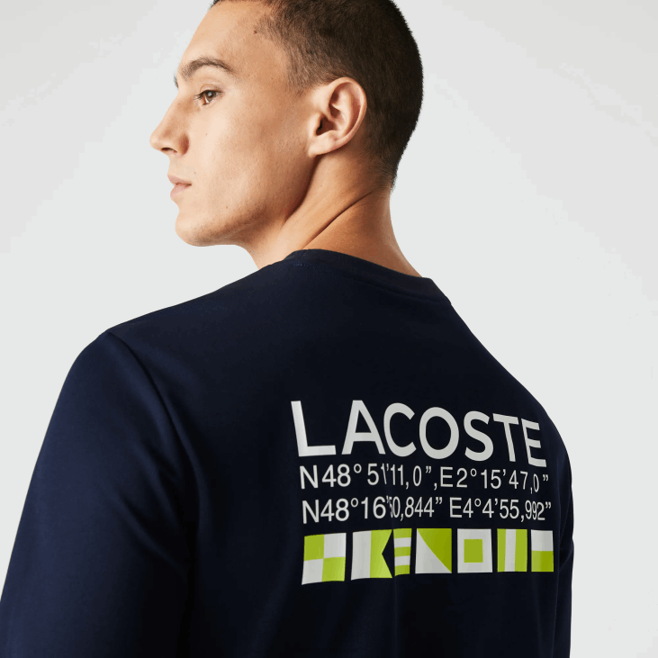 мушкарци тениски дукс са спортским принтом 86881055 тамноплава 166 Lacoste