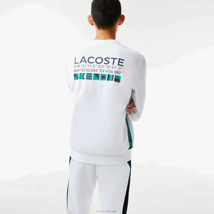 мушкарци тениски дукс са спортским принтом 86881056 бела 001 Lacoste